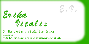 erika vitalis business card